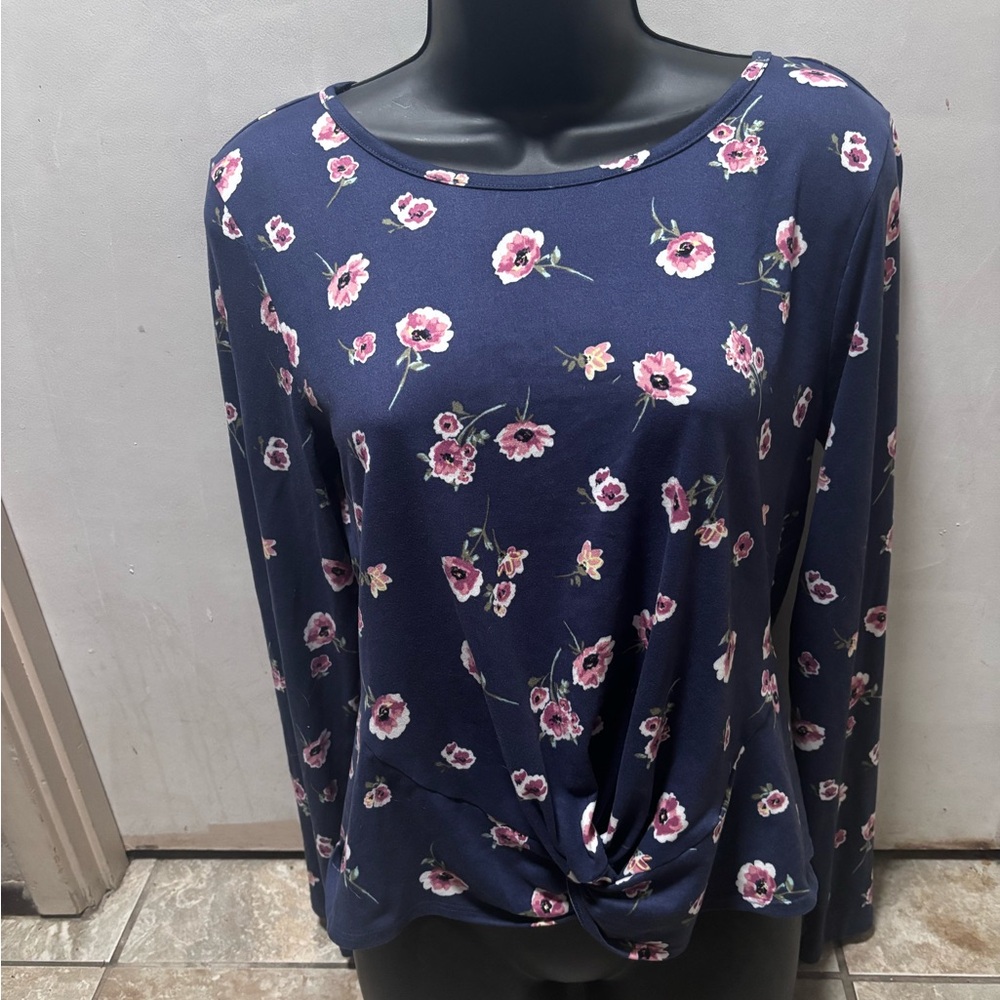 Floral Navy Women's Top
